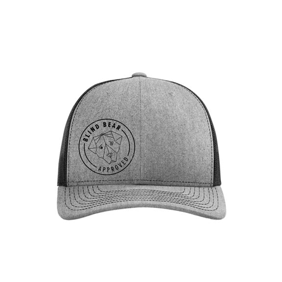 Approved Hat Grey, Black Logo