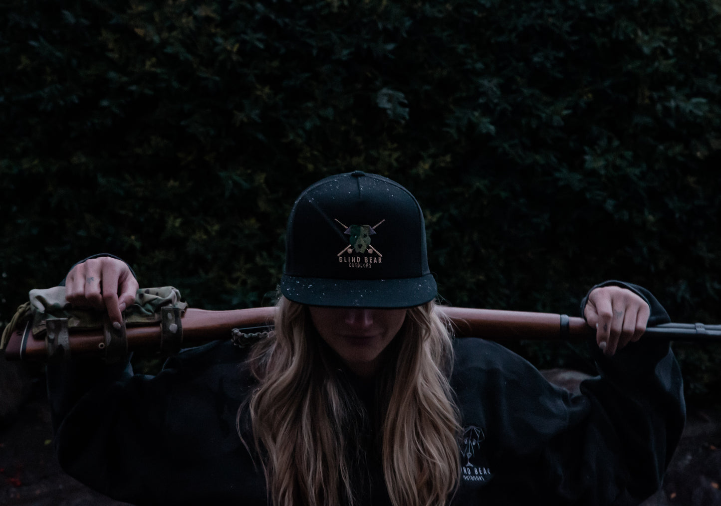 Angling Hat Black, Gold Logo